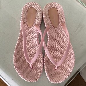 Ilse Jacobsen Women's Flip-Flop Light Pink Textured Sandals Size 7.5